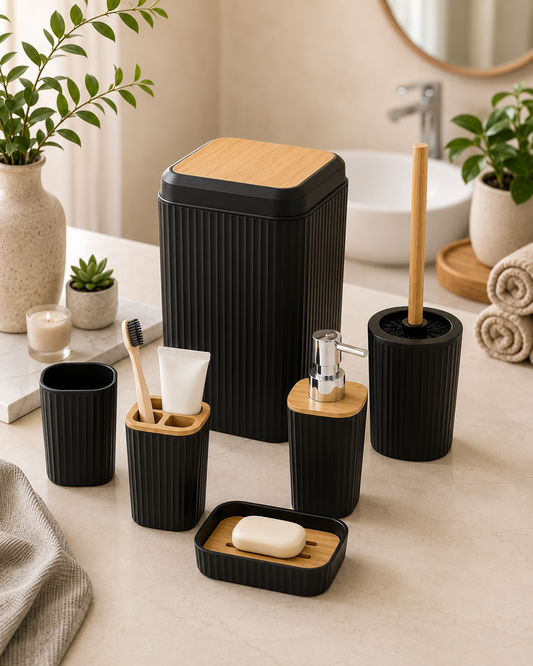 5-Piece Ribbed Bathroom Set - view 2