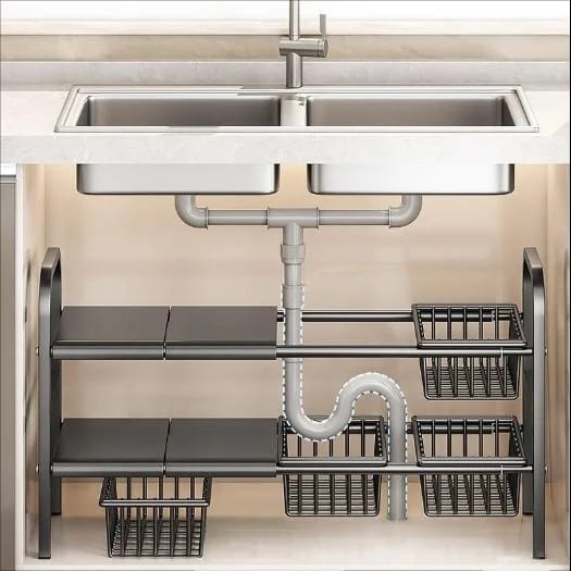 Under-Sink 3-Tier Multi-Purpose Kitchen Storage Rack
