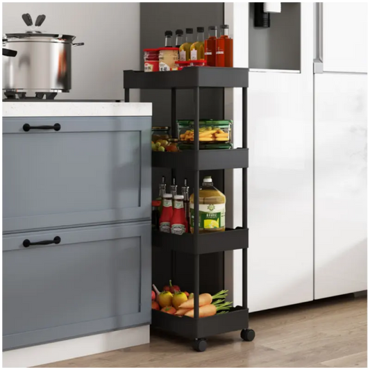 4 Tiers Black Trolly