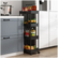 5-Tier Black Kitchen Storage Trolley Cart - view 2