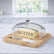 Bamboo Butter Dish with Glass Dome - view 2
