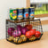 2-in-1 Black Stainless Steel Fruit Basket with Wooden Lid - view 4
