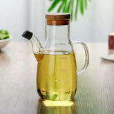 Glass Oil Dispenser with Bamboo Lid - view 2