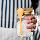 Glass Jar with Bamboo Spoon