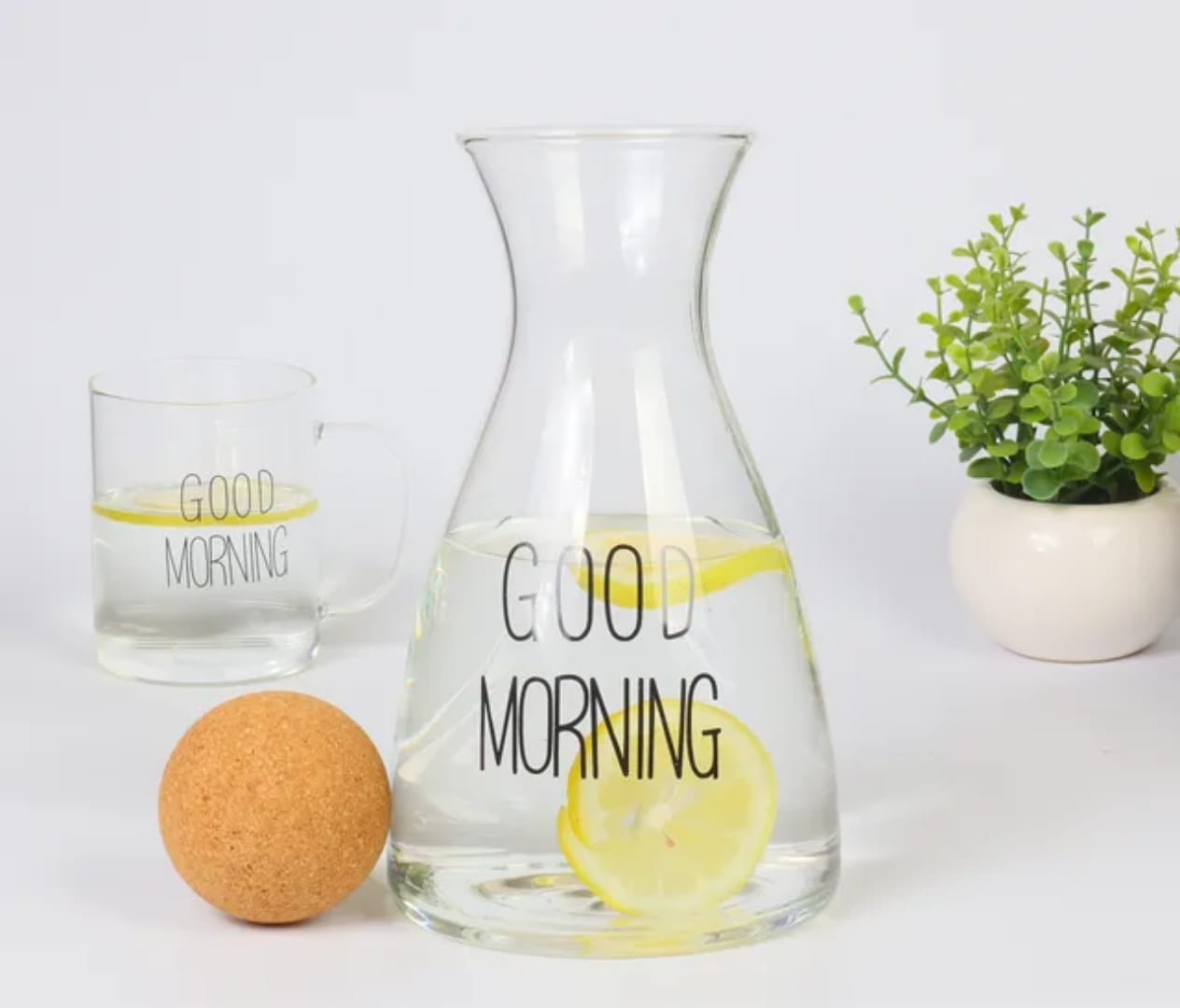 Good Morning Jug wuth Ball lid