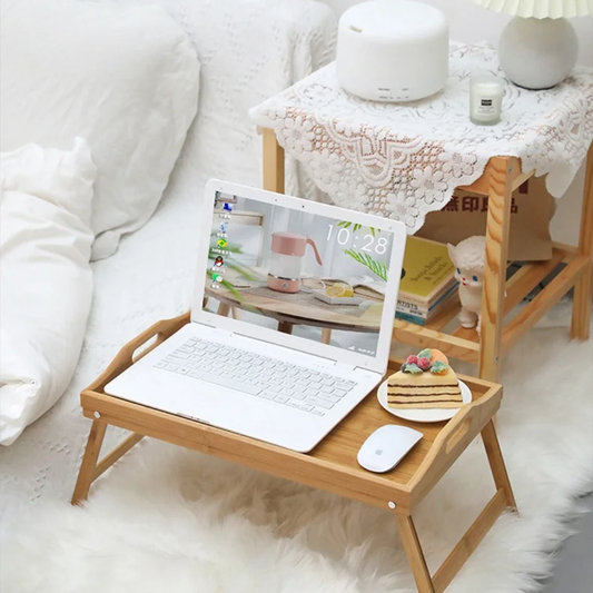 Serving Tray With Foldable Legs/ Bed Table Tray