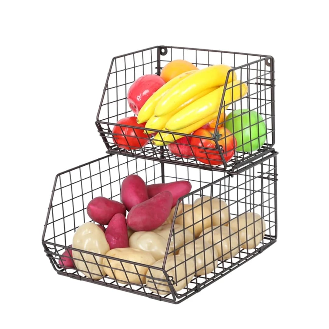 2 Tiers Stainless Steel Basket