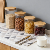 Hexagonal Airtight Glass Jars with Bamboo Lids - view 7