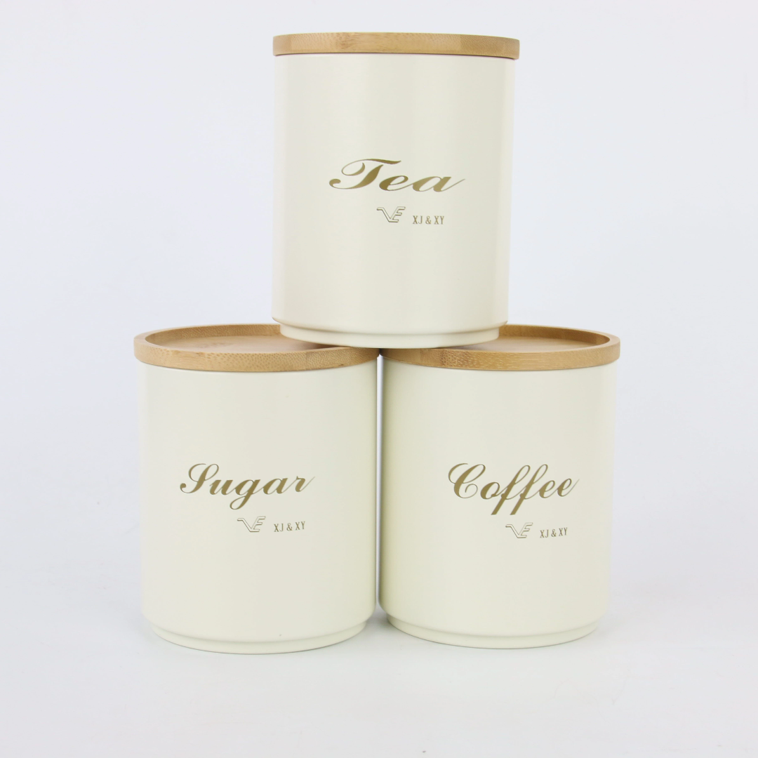 TEA, COFFEE, Sugar Jars |Set of 3