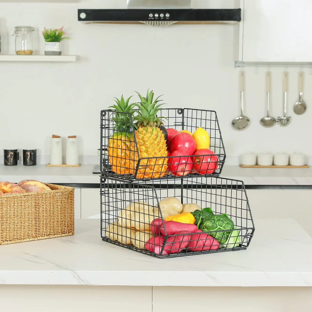 2 Tiers Stainless Steel Basket