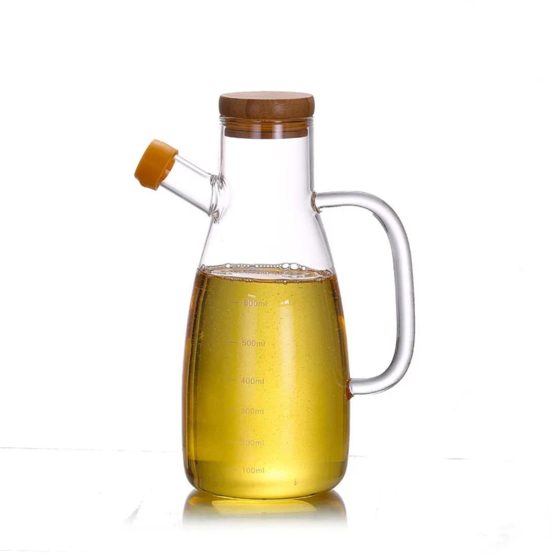 Glass Oil Dispenser |Bamboo Lid |  750ml & 900ml