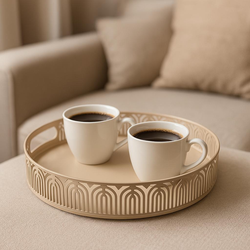 Round Iron Serving Trays Set| Diameter 30cm & 35cm