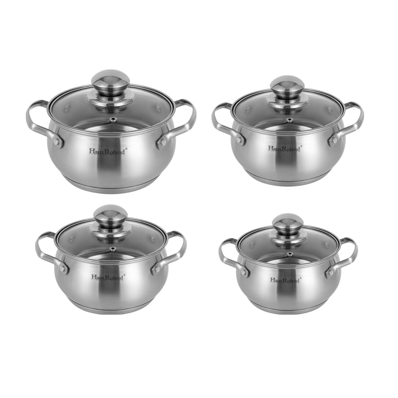 Haus Roland| 4pcs Stainless Steel Cookware Set