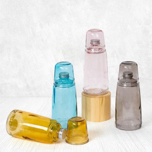 1L Glass Bottle wirh Cup