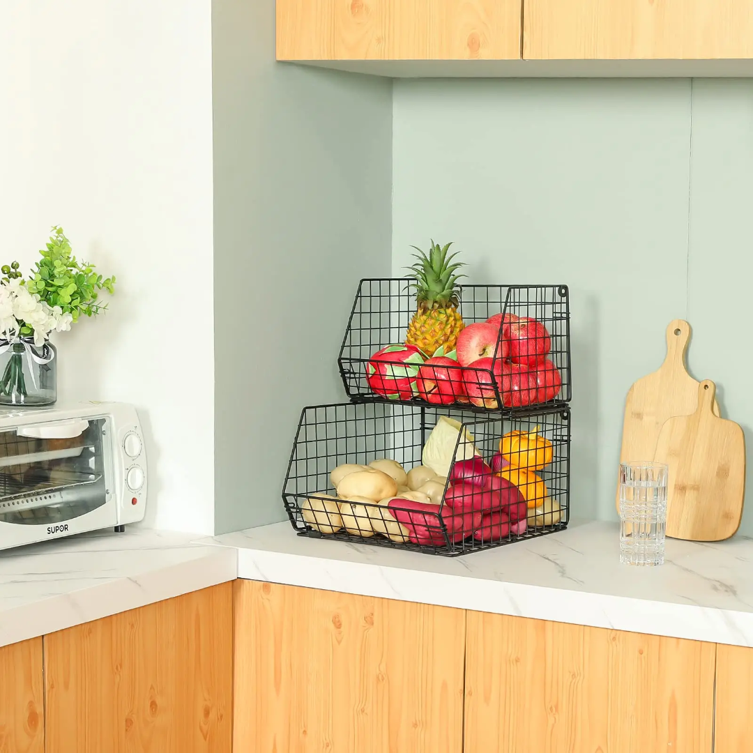 2 Tiers Stainless Steel Basket