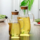 Glass Oil Dispenser with Bamboo Lid - view 5