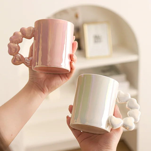 Ceramic Mug With Heart Handle