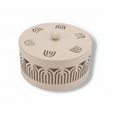 Beige Metal Serving Bowl with Lid, 20cm - view 3
