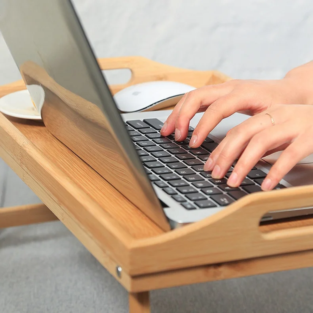 Serving Tray With Foldable Legs/ Bed Table Tray