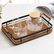 Burnt Bamboo Serving Tray with Metal Edges - view 5