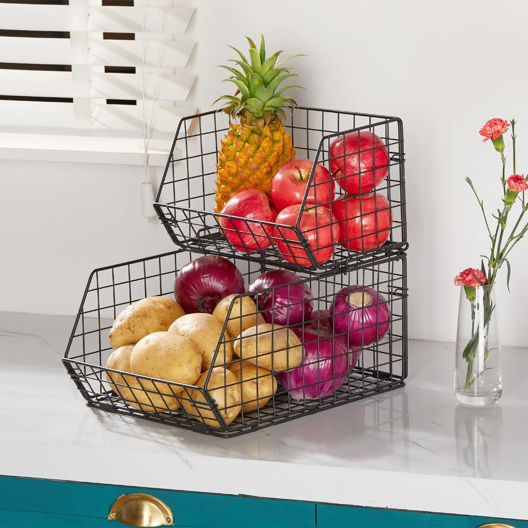 2 Tiers Stainless Steel Basket