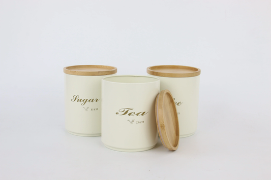 TEA, COFFEE, Sugar Jars |Set of 3