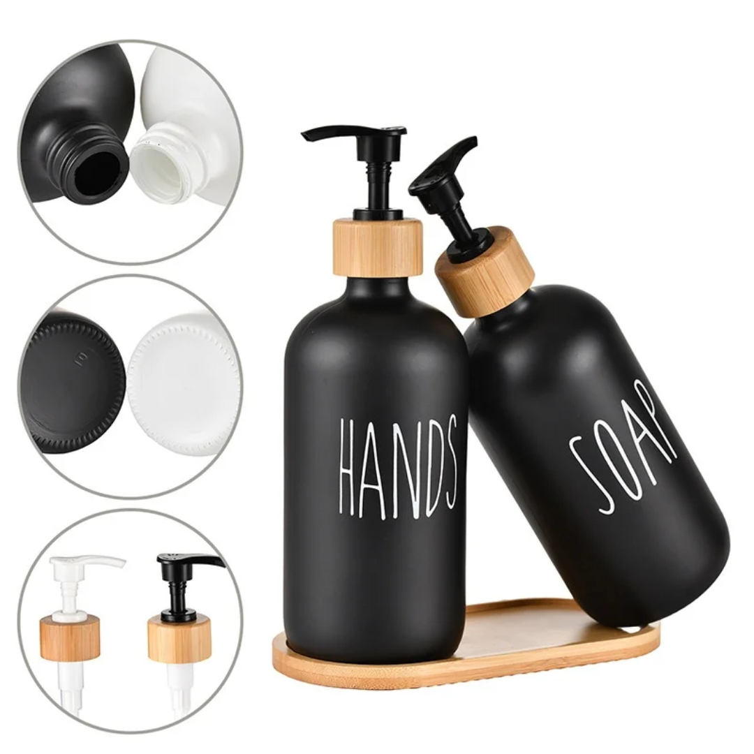 Dispenser Set| Black&Bamboo