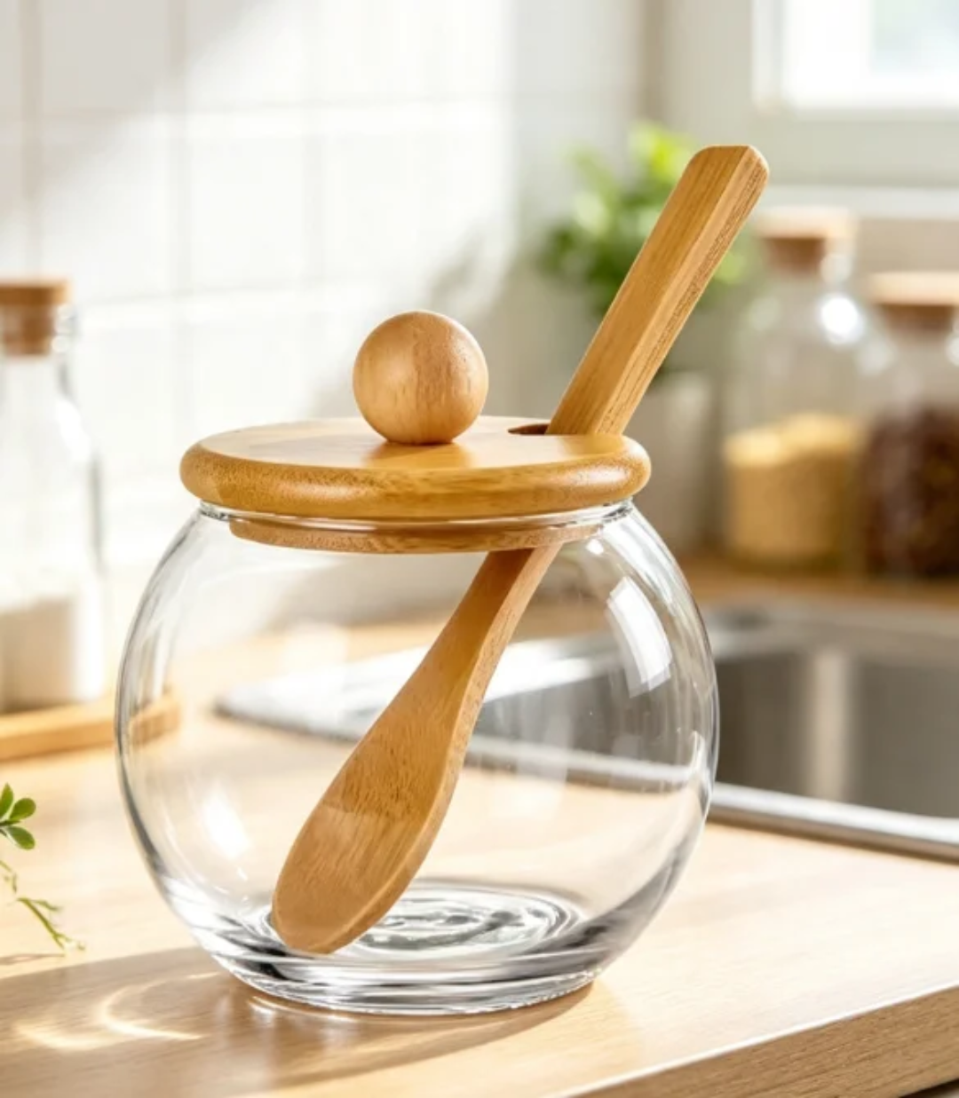 Glass Sugar and Spice Jar - view 2