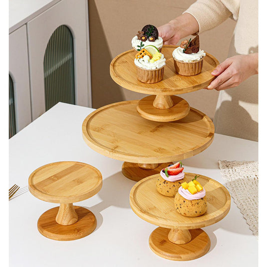 Bamboo Serving Dessert Stand