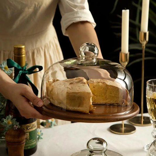 Dessert Tray with Glass Dome