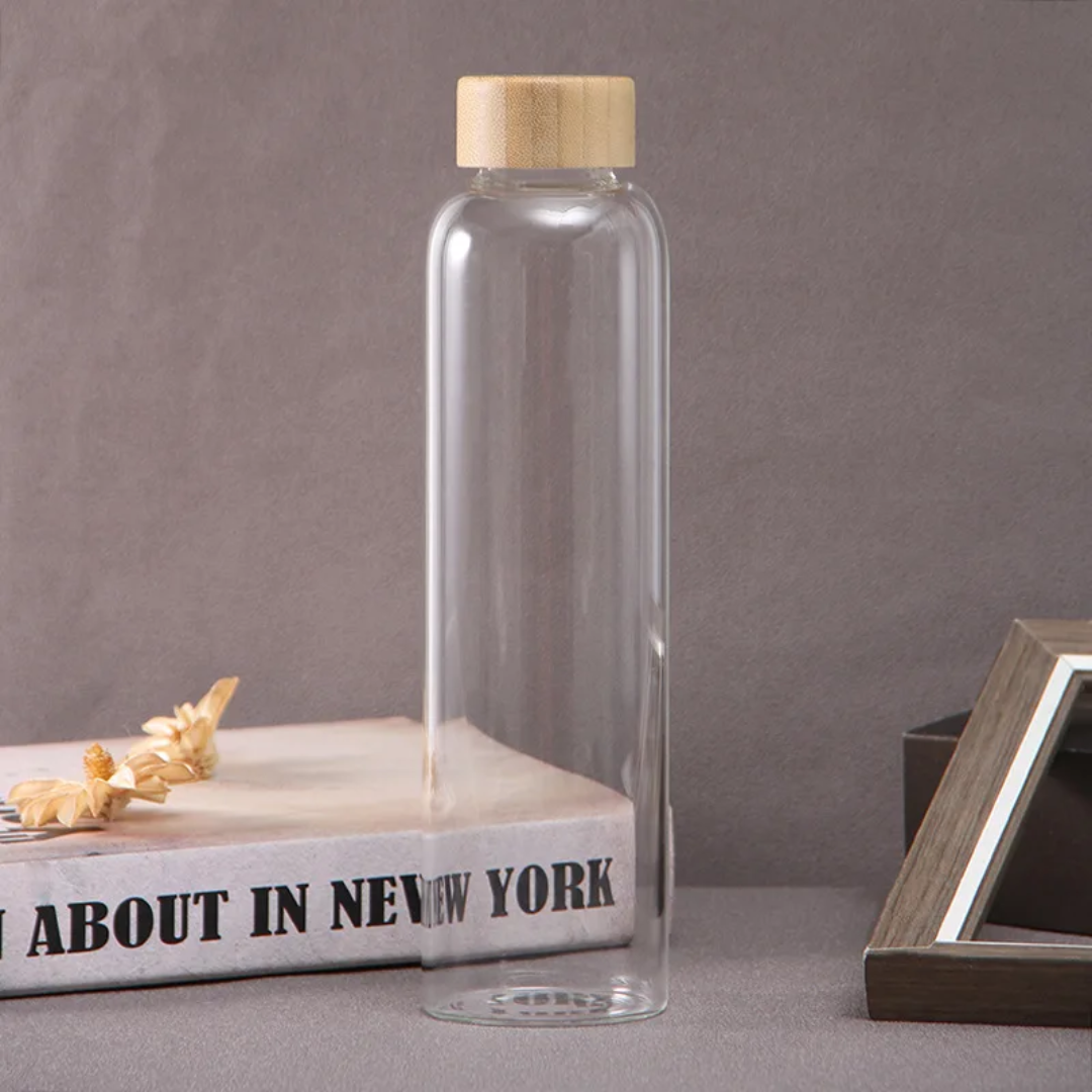 1L Glass Bottle with Bamboo Lid