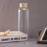 Glass Water Bottle with Bamboo Lid, 1L - view 3