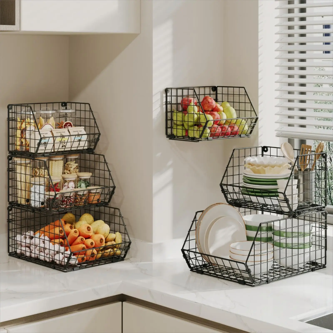 2 Tiers Stainless Steel Basket