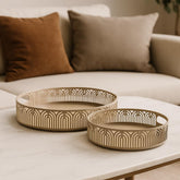 Round Metal Serving Trays, Set of 2, 30cm & 35cm - view 2