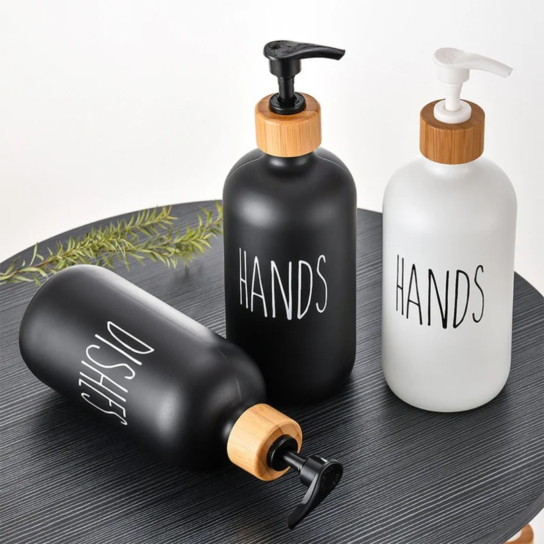 Dispenser Set| Black&Bamboo