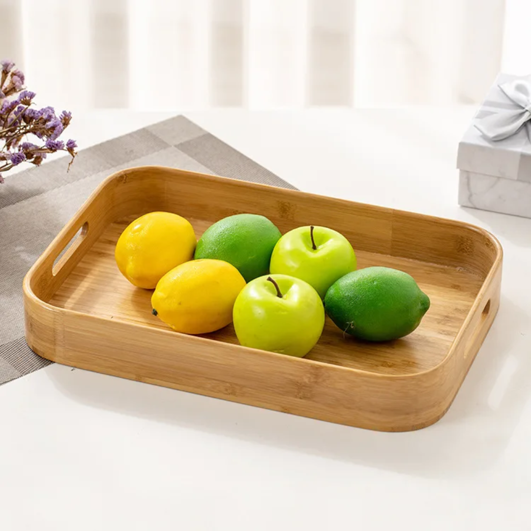 Rectangular Bamboo Trays |Set of 3
