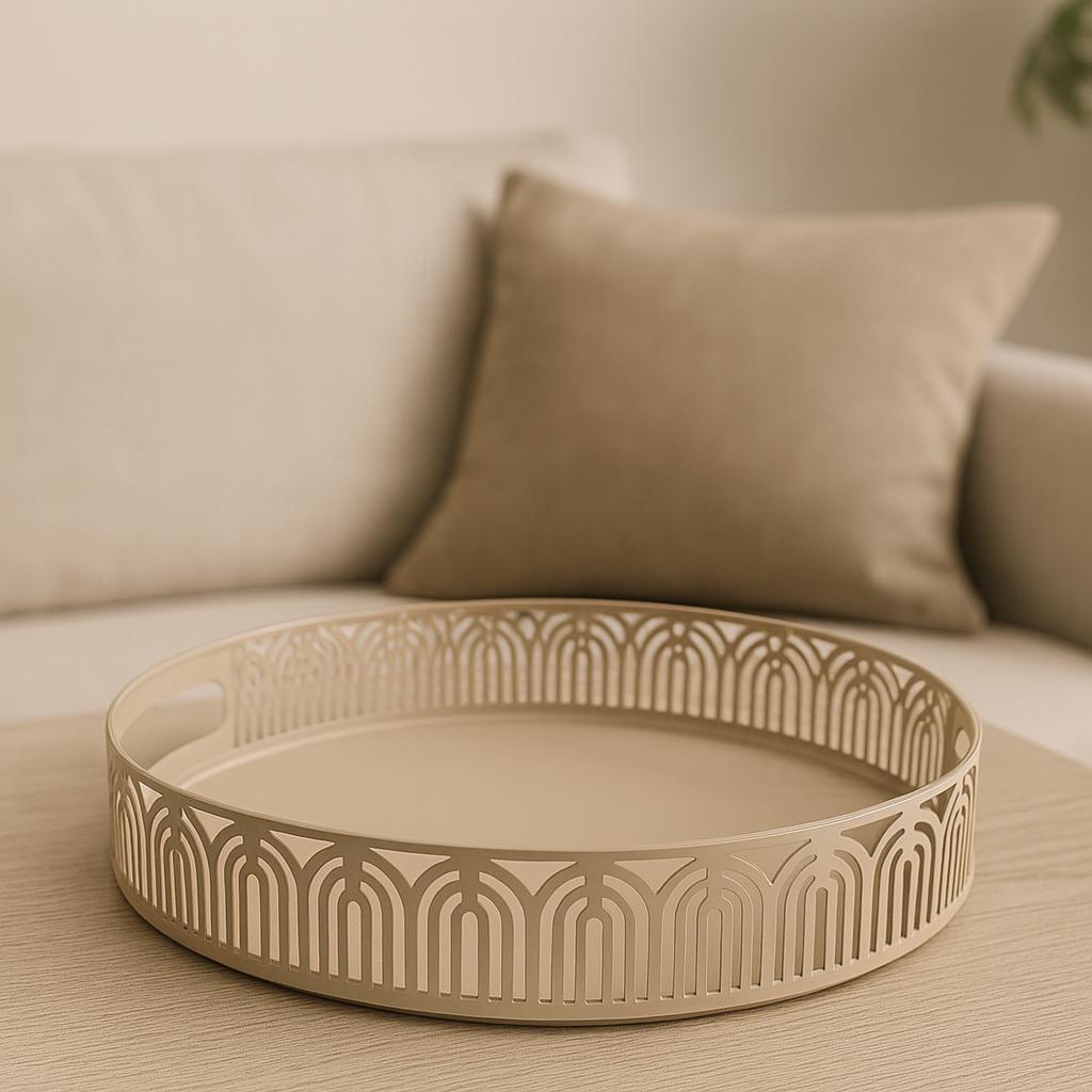 Round Iron Serving Trays Set| Diameter 30cm & 35cm