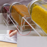 Acrylic In-Drawer Spice Rack Organizer with 21 Glass Jars & Labels - view 5