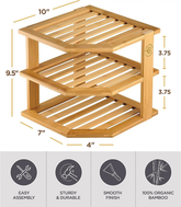 3-Tier Bamboo Kitchen Organizer Stand - view 6