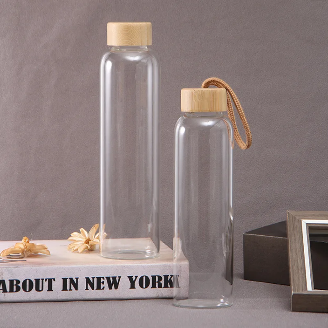 1L Glass Bottle with Bamboo Lid