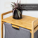 4-Tier Bamboo Storage Shelf with Grey Fabric Drawers - view 4