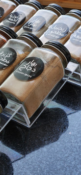 Acrylic In-Drawer Spice Rack Organizer with 21 Glass Jars & Labels - view 4