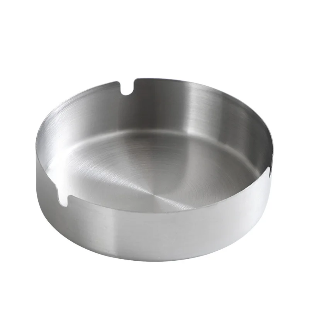 Stainless Steel Ashtray – 12 × 3.3 cm | Modern, Durable & Easy to Clean