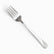 Single stainless steel dinner fork with wave handle, diagonal view