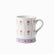 Spring Floral Ceramic Mug, 400ml - white mug with pink flowers and lilac band