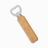 Stainless Steel Bottle Opener with Wooden Handle, single piece