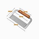 Crinkle cut potato slicer dimensions 18.3 x 12.3 cm, 15.3 cm blade, 11.5 cm handle