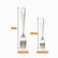 Mirror finish stainless steel fork lengths: dinner fork 19 cm and dessert fork 14.5 cm