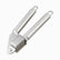 Stainless steel garlic press with square perforated chamber and round hollow handles