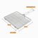Stainless steel grill basket dimensions 39 x 29 cm, 2.5 cm deep, 54 cm total length with handle